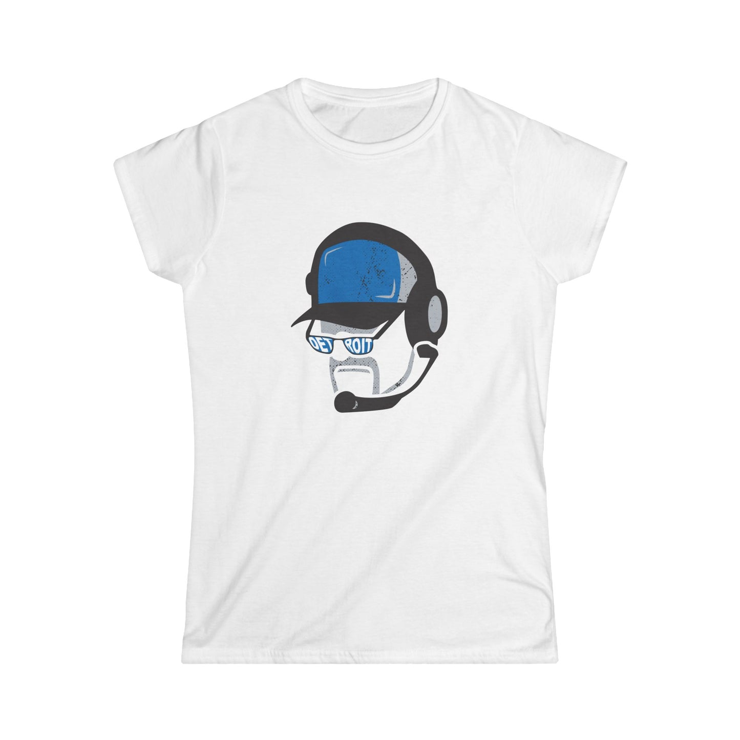 Detroit Glasses | Detroit Football Coach Fan Women Tee