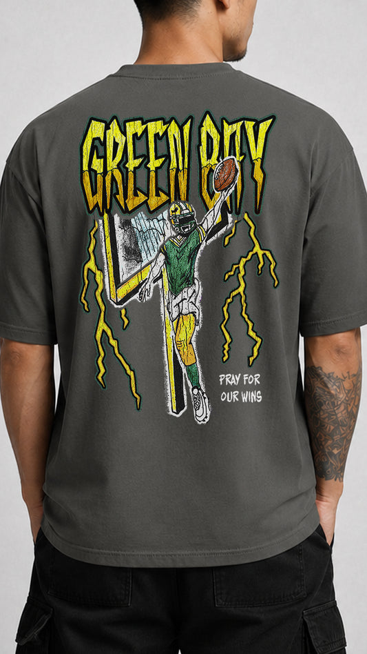 GREEN BAY FOOTBALL - HELMET 2 PREMIUM T-SHIRT