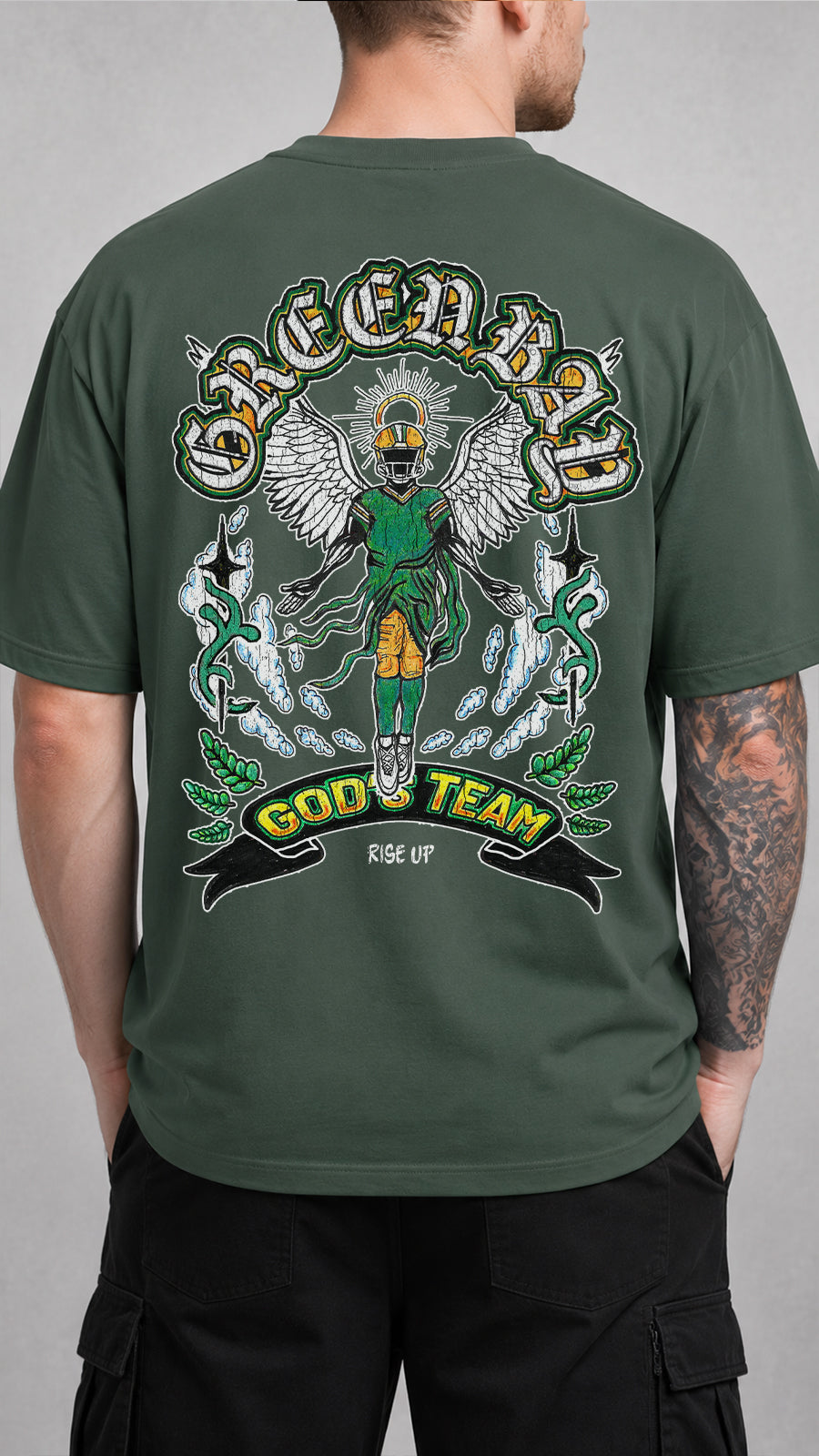 GREEN BAY FOOTBALL - HALO HELMET PREMIUM T-SHIRT